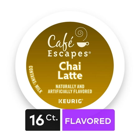 Café Escapes Chai Latte Keurig Single-Serve K-Cup Pods, 16 Count