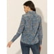 thumbnail image 4 of Camisa floral Allegra K con Botones Y Cuello en punta Gris Azul L, 4 of 6