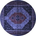thumbnail image 1 of Ahgly Company Indoor Round Persian Blue Traditional Area Rugs, 5' Round, 1 of 4