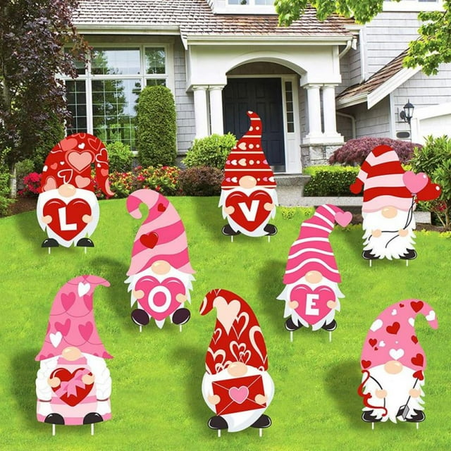 Valentine's Day Decorations Outdoor 8PCS Large Valentines