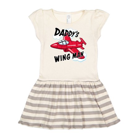 

Inktastic Daddys Wingman for fathers day Gift Toddler Girl Dress