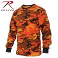 thumbnail image 2 of Rothco Long Sleeve Colored Camo T-Shirt - Savage Orange, 2 of 2