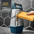 thumbnail image 3 of Thyme & Table 2-Piece 4-Sided Stainless Steel Box Grater Set, 3 of 6