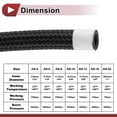 thumbnail image 4 of Unique Bargains 1 Pcs Fuel Line Hose Vacuum Hose Automotive Fuel Hose 9.8ft 0.87"ID 1.16"OD Black CPE Rubber,Nylon Braided AN-16, 4 of 7