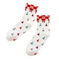 thumbnail image 2 of Sock Slippers Printed Fun Colorful Festive Crew Knee Cozy Socks Women Fancy Christmas Holiday Design Soft Sock, 2 of 6