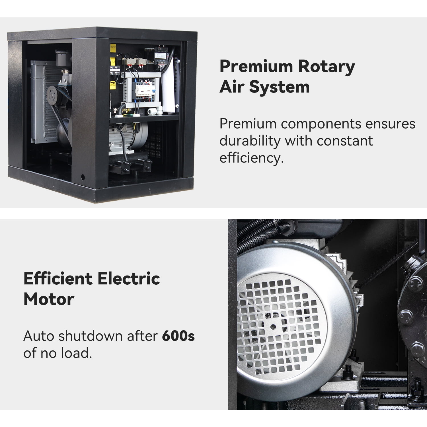 PACK4 4KW 5.5HP Rotary Screw Air Compressor 230V/3Ph 18CFM 125psi Heavy Duty Air Compressed System