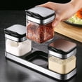 thumbnail image 5 of Tercer recipiente de vidrio para condimentos, caja de condimentos de 220 ml, juego de tarros para especias, tarro de vidrio transparente para cocina con tapa, cuchara y soporte, utensilios de cocina brillar Electrónica, 5 of 5