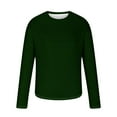 thumbnail image 4 of BXINGOHAI Men's casual Crewneck Sweatshirt Thick Loose fit Soft Basic Pullover Sweatshirt Today Army Green,2XL, 4 of 5