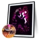 thumbnail image 2 of 5D bricolaje diamante pintura completo redondo taladro silueta pared decoración Rhinestone artesanía FLhrweasw Nuevo, 2 of 9