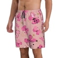 thumbnail image 2 of Kll Girl Butterfly Men'S Casual Summer Beach Shorts Hawaiian Shorts With Pockets-Medium, 2 of 9