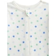 thumbnail image 4 of Wonder Nation Organic Cotton Baby Unisex Zip Front Footed Sleep N Play Pajamas, 3-Pack, Sizes Preemie-6/9 Months, 4 of 4