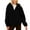 Black womens coat, variant on Usmixi 2023 Sherpa Coat for Women Womens Plush Sweatshirt Coat Casual Solid Loose Drawstring Hooded Jacket Full Zipper Cozy Fuzzy Fleece Outerwear with Pocket Winter Sherpa Coat