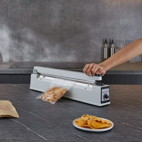 VEVOR 16" Aluminum Hand Impulse Heat Sealer Machine Poly Plastic Bags Sealing