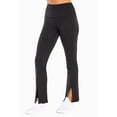 thumbnail image 2 of Zobha Women's Standard Daily Ultra High Rise Slit Front Flare Pant, Black, 2 of 7