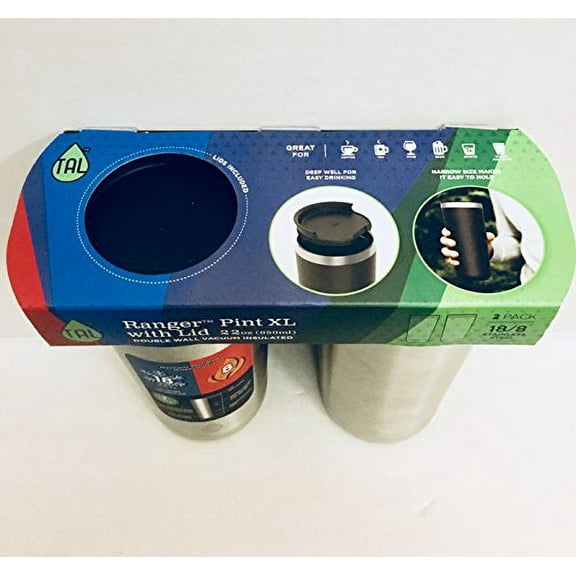 Tal 22 Oz. Black Tumbler, 2 Count