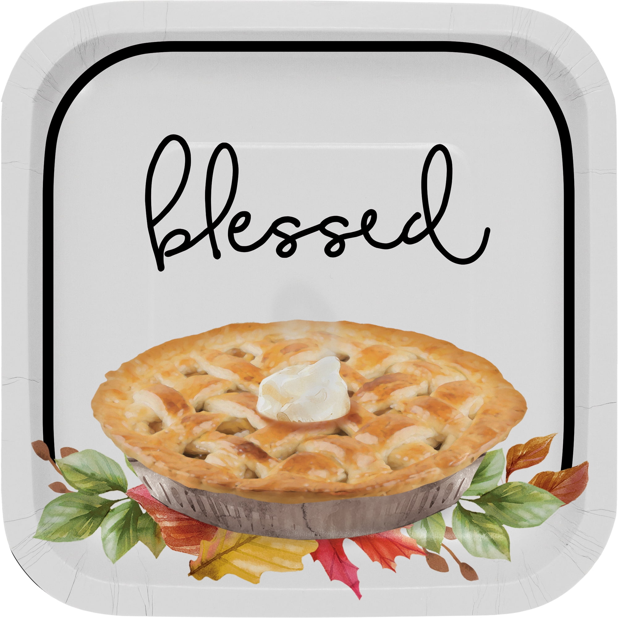 Way to Celebrate Traditional Thanksgiving Dessert Plates, 10 ct