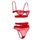 thumbnail image 3 of Gibobby Sujetador De Encaje Para Mujer Conjunto de lencería sexy de encaje suave para mujer, ropa interior transparente con aros de encaje floral(RD2, M), 3 of 5