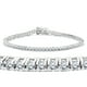 thumbnail image 1 of Pulsera de tenis JeenMata Eternity de moissanita de corte redondo de 3 quilates con baño de oro blanco, 1 of 6