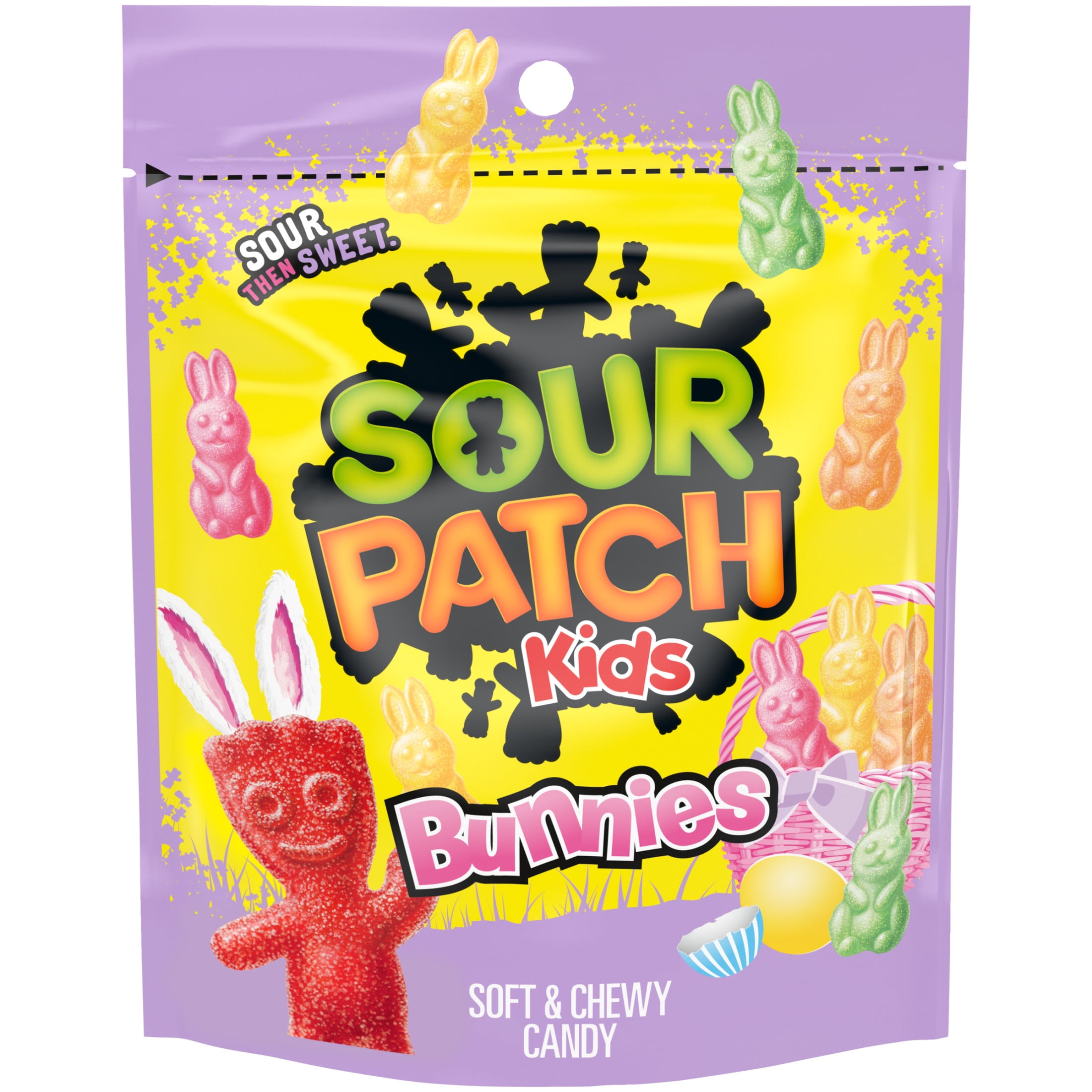(3 pack) SOUR PATCH KIDS Bunnies Soft & Chewy Easter Candy, 10 oz