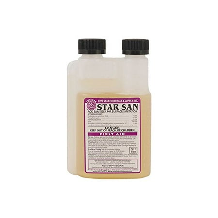 Self Foaming Acid Sanitizer 8oz - Ideal for Brewing Dairy & Beverage (Best Sanitizer For Brewing)