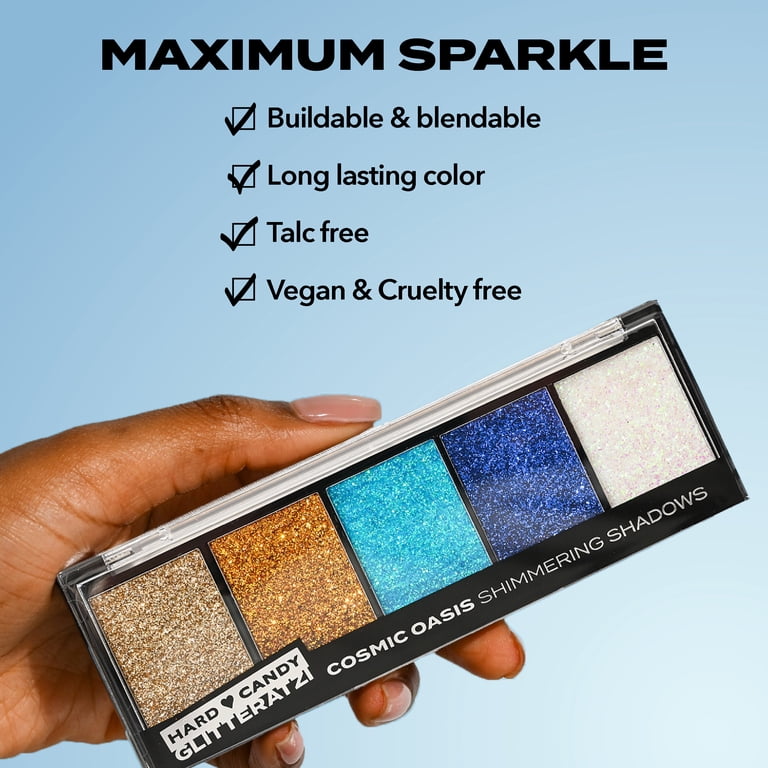 Hard Candy, Glitteratzi Shadow Palette, Cosmic Oasis, 5 Shimmering