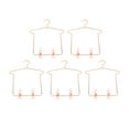 thumbnail image 2 of 5 Pieces Metal Dolls Clothes Hanger Coat Rack Pretend Golden, 2 of 10