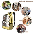 thumbnail image 5 of SEANATIVE Kids See Through Backpack Clear Transparent Bag School Bookbag Stylish Daypack PVC Rucksacks for Elementary Middle High School Student, Cute Dachshund Dog Flower, 5 of 7