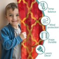 thumbnail image 3 of Blackout Kids Curtains,Red Yellow Checkered Pattern Childrens Insulated Curtains Set Of 2,Bedroom Essentials,Toddler Room Decor 52"x84", 3 of 5