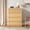 Natural, variant on ASTUVIA 6 Drawers Dresser for Bedroom, 49.2" W Modern Chest of Drawers with Curved Profile Design, Mid Century Fluted Storage Dressers Organizer,Natural