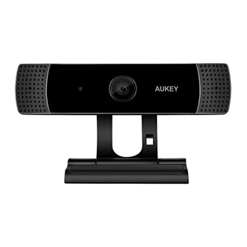 AUKEY FHD Webcam Webcam USB para vídeo de Pantalla panorámica Ordenador de sobremesa o portátil cámara de 1080p Live Streaming Llamadas y grabaciones 