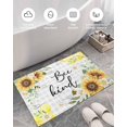 thumbnail image 5 of Shag Bath Rugs Sunflowers Daisy Country Flowers Plush Soft Fluffy Doormat Floor Carpet,Non-Slip Living Room Bedroom Kitchen Entryway Door Mats Cute Bees Farmhouse Gray Plaid, 5 of 6