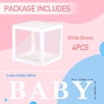 thumbnail image 2 of Cajas para bebés PABUES con 4 letras para baby shower, color blanco, 2 of 7