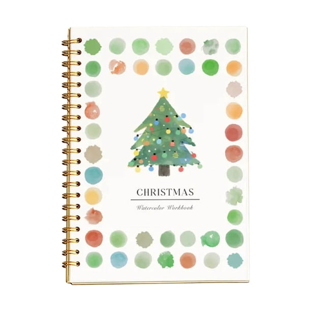 Cuaderno de acuarelas | Libro tutorial de pintura para principiantes | Guía paso a paso con 12 ilustraciones ligeramente dibujadas | Papel de 120 libras | 6,5"x9" | Encuadernación Lay-Flat | Regalo