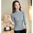 thumbnail image 1 of Chandail à Col Roulé Femme Mode 2021 Nouveaux Hauts Extensibles Femme Couleur Bonbon Pulls Tricotés Manches Longues Chandail Tricoté de Base, 1 of 5