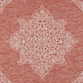 thumbnail image 4 of SAFAVIEH Courtyard Delbet Distressed Medallion Indoor/Outdoor Area Rug, 6'7" x 6'7" Round, Rust/Ivory, 4 of 5