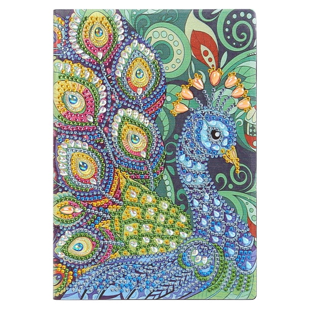 Cuadros Decorativos DIY pavo real forma especial diamante pintura 50 páginas A5 Sketchbook libro de dibujo JShteea Nuevos Originales