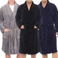thumbnail image 6 of Mubineo Men's Velvet Long sleeve Long Gown Bathrobe Robe Winter Home Leisure Warm Pajamas, 6 of 7