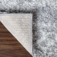 thumbnail image 6 of Geometric Stripe Plush Polypropylene Indoor Shag Area Rug - 8' x 10’, Cream-Gray, 6 of 10