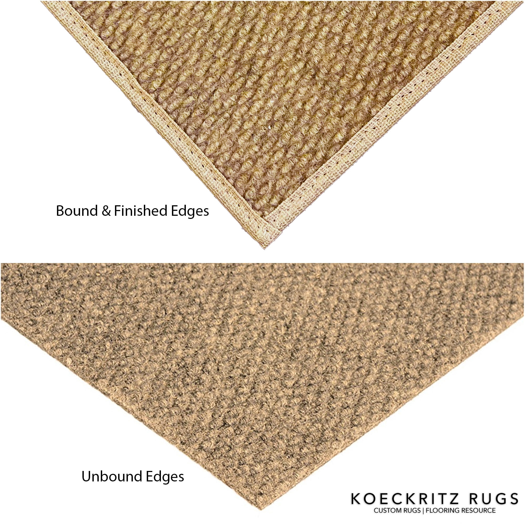 Koeckritz Rugs 4'x5' Soft Indoor/Outdoor Chestnut Bound Area Rug Lightweight, Easy to Clean & Move