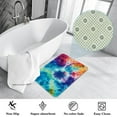 thumbnail image 3 of Tie Dye Polyester Non-Slip Machine Washable Floor Rug, for Office, Chair Rugs Included, 3 of 6