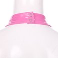 thumbnail image 7 of Alvivi Women's Glossy PVC Leather Halter Neck Sleeveless O Neck Vest Crop Top Streetwear Tops Hot Pink S, 7 of 7