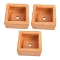 thumbnail image 4 of FOMIYES 3 Pcs Plant Pot Ceramic Flowerpot Home Decor Red Pottery Flowerpots 9x9cm Brown, 4 of 8