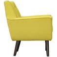 thumbnail image 3 of Modern Contemporary Urban Design Living Lounge Room Armchair, Yellow, Fabric, 3 of 5