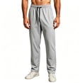 thumbnail image 3 of PIWHJQK Men Casual Straight Leg Sweatpants Mens Solid Mesh Pants Quickly Dry Breathable Straight Leg Summer Men Trousers, 3 of 6