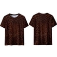 thumbnail image 3 of FRSASU Fashion Printed Leopard Pattern T-shirt for Men Round Neck Short Sleeve Men's Tee Tops Plus Size Streetwear Men T Shirts Brown-C, 3 of 9