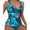 Sky Blue, variant on Yoodem Women Two-piece Swimsuit Tankini Swimsuits for Women's Split Body Swimsuit Nylon Leaf Print Wide Shoulder Strap Swimsuit Bathing Suit for Women Green L
