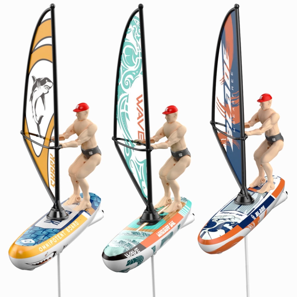 TXT-MATRIX Remote Control Windsurfing Racing Boat Toy - High-Speed RC Surfboard with Balance Control & LED Lights