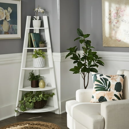 Weston Home Solvig Corner Ladder Bookcase White From Walmart Fandom Shop