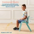 thumbnail image 3 of ECR4Kids Plastic Stackable SitRight Chair, 11in, Classroom Furniture, Seafoam, 4-Pack, 3 of 9