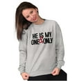 thumbnail image 4 of Romantic Matching Set His Hers Couple Women Plus Size Crewneck Sweatshirt Brisco Brands 2X, 4 of 6